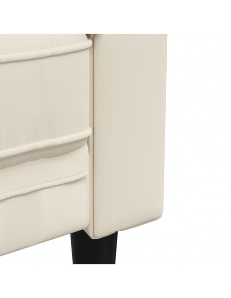 Set di Divani 2 pz Crema in Tessuto