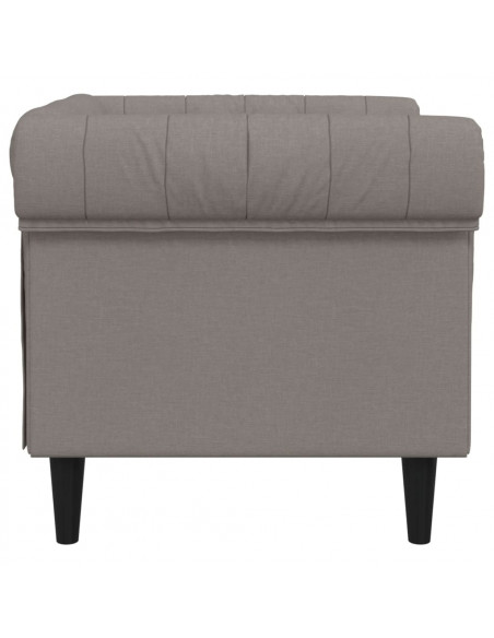 Poltrona Chesterfield Tortora in Tessuto