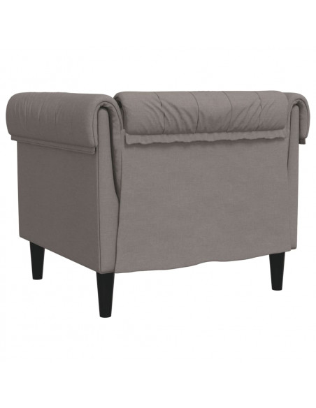 Poltrona Chesterfield Tortora in Tessuto