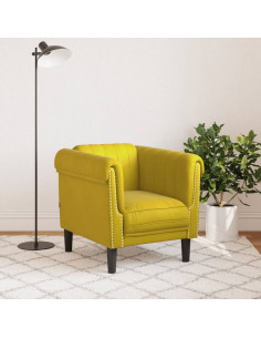 Poltrona Gialla in Velluto 2