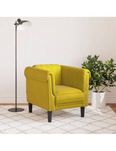 Poltrona Gialla in Velluto