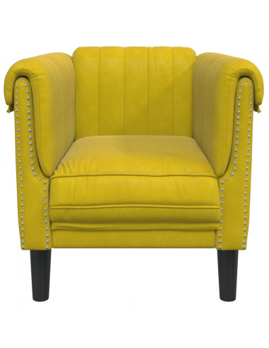 Poltrona Gialla in Velluto