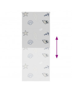 Tenda a Rullo Doccia 100x240 cm Larghezza Tessuto 96 cm