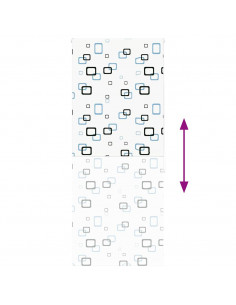 Tenda a Rullo Doccia 100x240 cm Larghezza Tessuto 96 cm