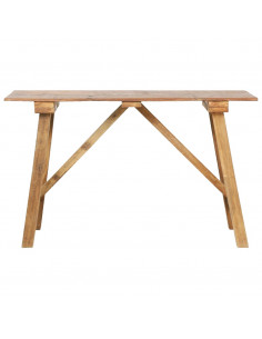 Tavolo Consolle 130x40x80 cm in Legno di Recupero Misto 2