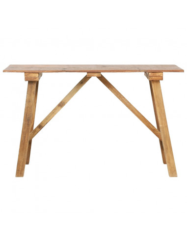 Tavolo Consolle 130x40x80 cm in Legno di Recupero Misto