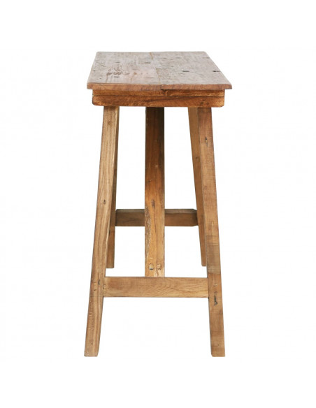 Tavolo Consolle 130x40x80 cm in Legno di Recupero Misto