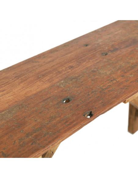 Tavolo Consolle 130x40x80 cm in Legno di Recupero Misto