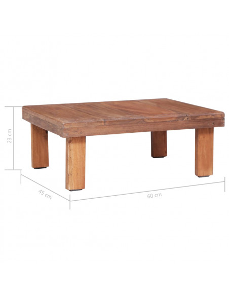 Tavolino da Caffè 60x45x23 cm Legno Massello di Recupero