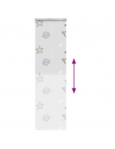 Tenda a Rullo per Doccia Cassonetto 80x240 cm Larghezza Tessuto