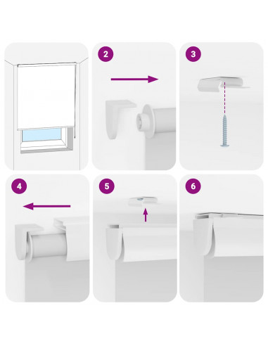 Tenda a Rullo per Doccia Cassonetto 80x240 cm Larghezza Tessuto