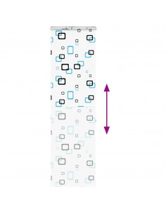 Tenda a Rullo per Doccia Cassonetto 80x240 cm Larghezza Tessuto