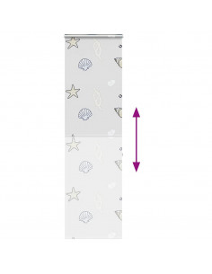 Tenda a Rullo per Doccia Cassonetto 60x240 cm Larghezza Tessuto