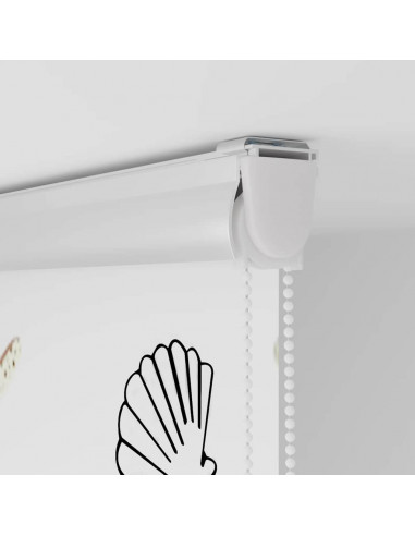 Tenda a Rullo per Doccia Cassonetto 60x240 cm Larghezza Tessuto