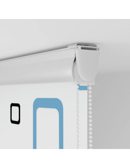 Tenda a Rullo per Doccia Cassonetto 60x240 cm Larghezza Tessuto