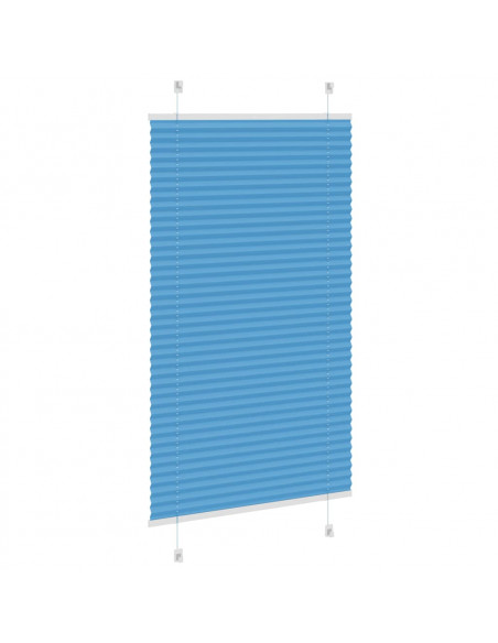 Tenda Plissettata Blu 75x150 cm Larghezza Tessuto 74,4 cm