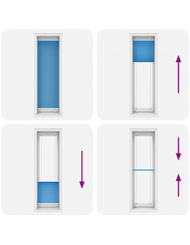 Tenda Plissettata Blu 60x200 cm Larghezza Tessuto 59,4 cm