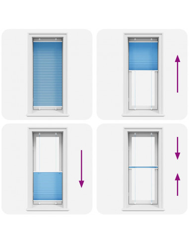 Tenda Plissettata Blu 60x150 cm Larghezza Tessuto 59,4 cm