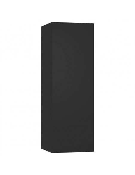 Set Mobili Porta TV 4 pz Nero in Legno Multistrato