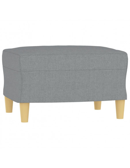 Set di Divani 4 pz con Cuscini Grigio Chiaro in Tessuto