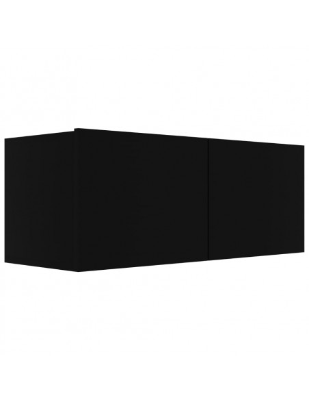 Set di Mobili Porta TV 4 pz Nero in Legno Multistrato