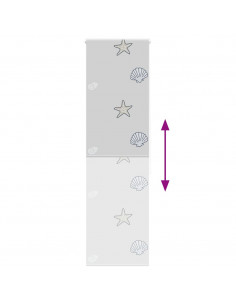 Tenda a Rullo Doccia 80x240 cm Larghezza Tessuto 76 cm