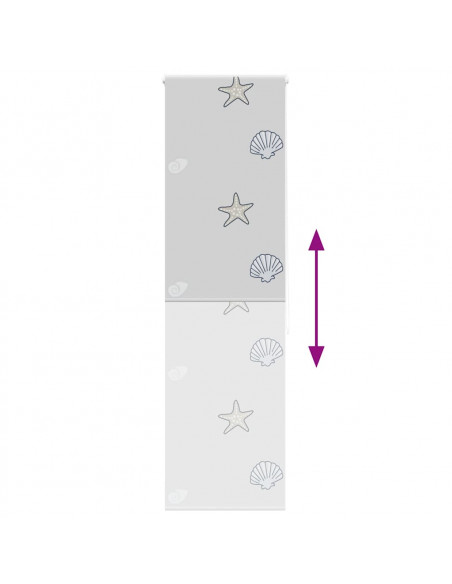 Tenda a Rullo Doccia 80x240 cm Larghezza Tessuto 76 cm