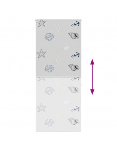 Tenda a Rullo Doccia 90x240 cm Larghezza Tessuto 86 cm