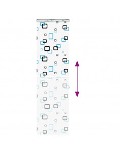 Tenda a Rullo Doccia con Cassonetto 70x240 cm Larghezza Tessuto