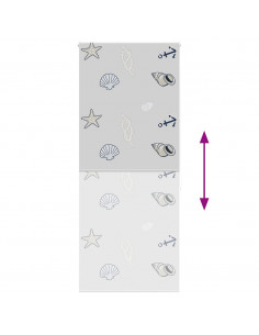 Tenda a Rullo Doccia 110x240 cm Larghezza Tessuto 106 cm