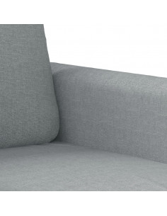 Set Divani 4 pz con Cuscini Grigio Chiaro in Tessuto 2