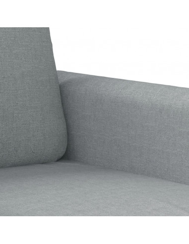 Set Divani 4 pz con Cuscini Grigio Chiaro in Tessuto