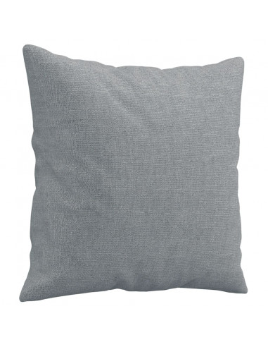 Set Divani 4 pz con Cuscini Grigio Chiaro in Tessuto