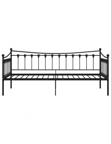 Telaio Divano Letto Nero in Metallo 90x200 cm