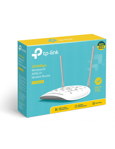 TP-Link TD-W8961N router wireless Fast Ethernet Banda singola (2.4 GHz) Grigio, Bianco