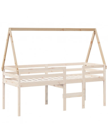 Tetto per Letto Bambini 199x95,5x88 cm Legno Massello di Pino