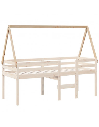 Tetto per Letto Bambini 209x95,5x88 cm Legno Massello di Pino