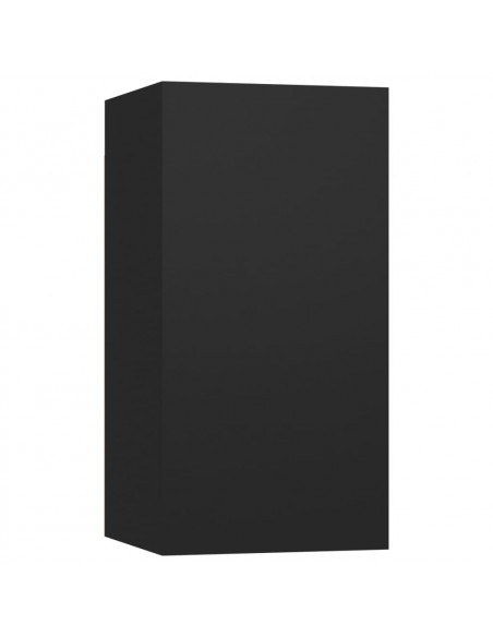 Set di Mobili Porta TV 4 pz Nero in Legno Multistrato