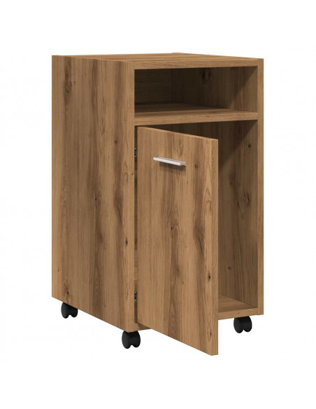 Armadio con Ruote Rovere Artigianale 33x38x60 cm in Truciolato