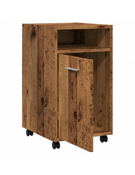 Armadio con Ruote Legno Vecchio 33x38x60 cm Legno Multistrato