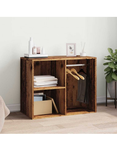 Armadietto per Cosmetici Legno Antico 80x40x65 cm in Truciolato