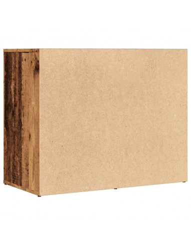 Armadietto per Cosmetici Legno Antico 80x40x65 cm in Truciolato