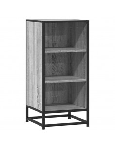 Credenza Grigio Sonoma 35,5x35x76 cm in Truciolato e Metallo