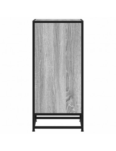 Credenza Grigio Sonoma 35,5x35x76 cm in Truciolato e Metallo