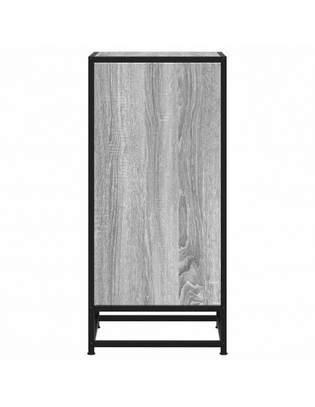 Credenza Grigio Sonoma 35,5x35x76 cm in Truciolato e Metallo
