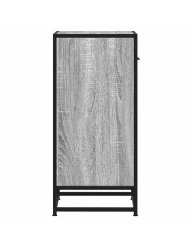 Credenza Grigio Sonoma 35,5x35x76 cm in Truciolato e Metallo