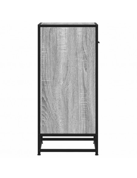 Credenza Grigio Sonoma 35,5x35x76 cm in Truciolato e Metallo