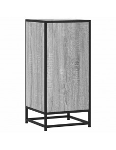 Credenza Grigio Sonoma 35,5x35x76 cm in Truciolato e Metallo