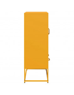 Credenza Giallo Senape 68x39x111,5 cm in Acciaio