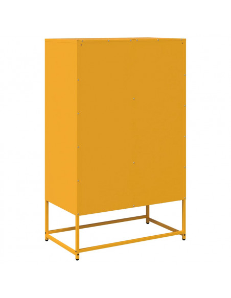 Credenza Giallo Senape 68x39x111,5 cm in Acciaio